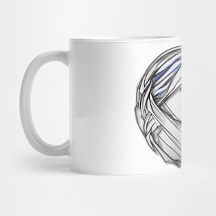 Eternal Unity: Abstract Faces in Heart-Shaped Embrace No. 641 Mug